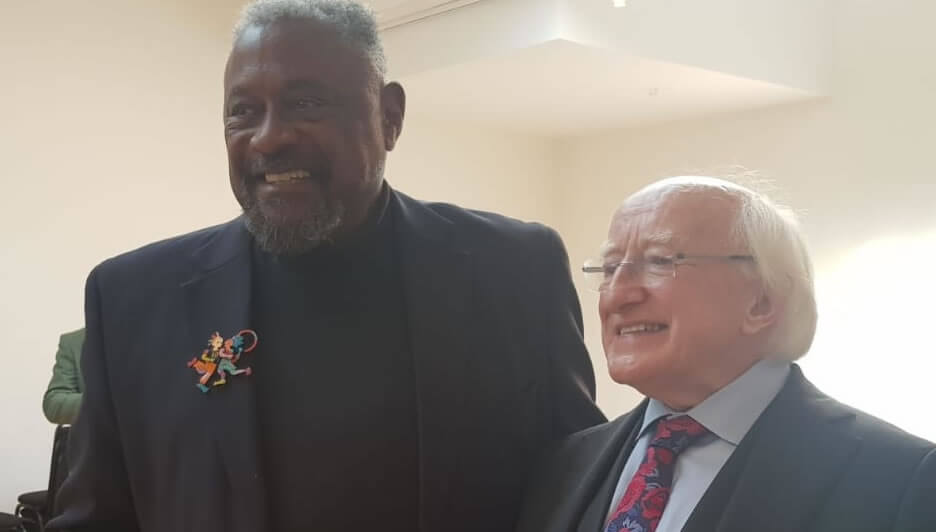 NCRA Founder Smitty Smith with President Michael D. Higgins of Ireland